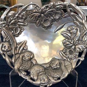 Arthur Court Silver Bunny Dish